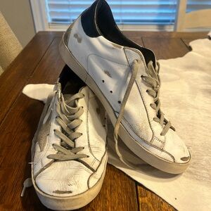 Golden Goose White Leather Sneakers